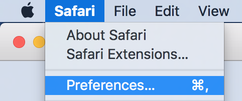 safari preferences