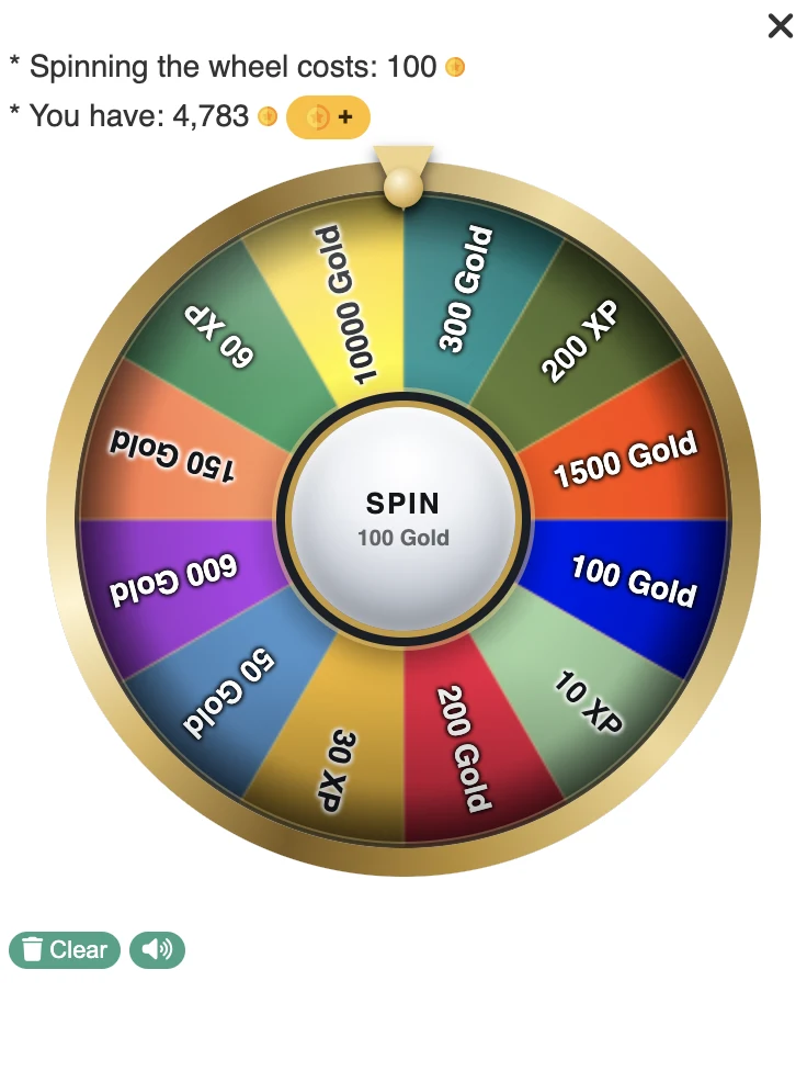 Jackpot Wheel in the chat